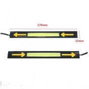 Resim Gündüz Ledi Farı Cob Drl Su Geçirmez Beyaz Sarı Sinyali İnce 