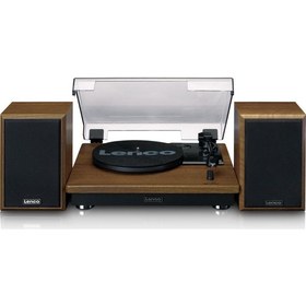 Resim Lenco LS-100 WD Bluetoothlu Hoparlörlü Ahşap Pikap Plak Çalar 