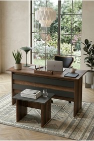 Resim Robin Home Ofis Çalışma Masası Takımı Büro Masa Takımı Ofis Masası + Ofis Sehpası 