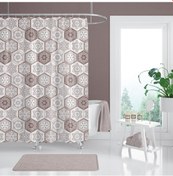 Resim Zethome Tropik Banyo Duş Perdesi 2345 Çift Kanat 2x120x200 Çok Renkli 