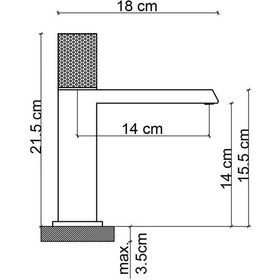 Resim Fontana FK-9115 Lavabo Bataryası Mat Siyah 
