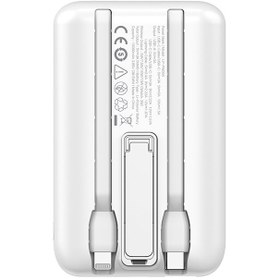 Resim Lapas LP-PW004 Akıllı Saat Kablosuz Şarj Özellikli Wireless Powerbank 10000mAh 15W Beyaz 