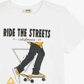Resim Koton Beyaz Erkek Çocuk T-shirt 5skb10144tk Beyaz 
