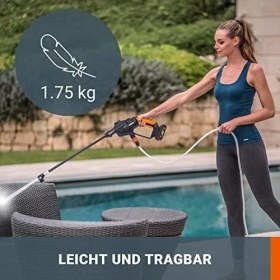 Resim Worx WG620E.2 20VOLT 2.0AH. Li-Ion 24 Bar Basınçlı Yıkama Tabancası + 4 Parça Yıkama Seti 