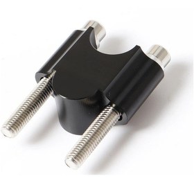 Resim Motosiklet Gidonu Yükseltici Bar Montaj Kolu Kelepçe Evrensel Altın - Siyah 