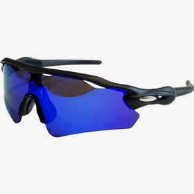 Resim Anti Rüzgar Bisikletçi Gözlüğü - Siyah Çerçeve-Mavi 