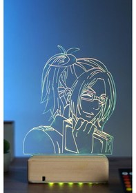 Resim Attack On Titan Hange Zoe 16 Renk Anime Gece Lambası 