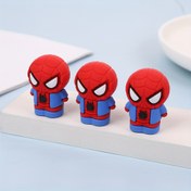 Resim 1 Adet/3 Adet MARVEL Spider-Man Kalemtraş - Yaratıcı PVC Yumuşak Kauçuk Mini Kalemtraşlar, Web Desenli, Okul, Ofis ve Ev İçin Taşınabilir Tasarım - Marvel Hayranları için Koleksiyonluk Masa Dekoru, Sevimli Karakter Temalı Kalemtraş, Okul Kırtasiye 