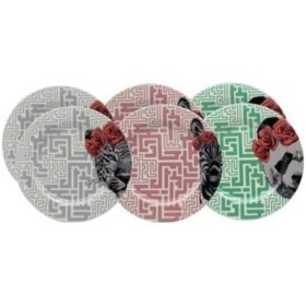 Resim Decorium 6 Parça Servis Tabağı Kaplan-Panda-Zebra 