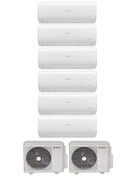 Resim Bosch Multi Split 54000 Btu Dış (36+18) - 6 İç Ünite 12000 - 12000 - 12000 - 12000 - 12000 - 12000 Btu İnverter Klima 