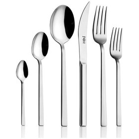 Resim Falez Begonya Sade 36 Parça Çatal Kaşık Bıçak Takımı Gümüş 