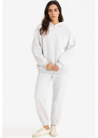 Resim Defacto Relax Fit Kapüşonlu Basic Düz Kalın Sweatshirt D9935ax25wngr93 Gri 