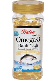 Resim Balen Plus+ Omega-3 Balık Yağı Yumuşak 100 Kapsül 1380 MG 