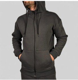 Resim Kx 3 İplik Kapüşonlu Eşofman Takımı Siyah 