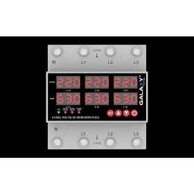 Resim Galaxy D380 Trifaze Daire Akım Voltaj Koruyucu 