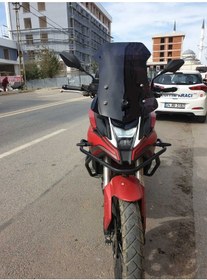 Resim Motocam Voge Ds 500 Siperlik Ön Cam 2021 2024 Model 55cm Siyah Renkli 4mm 