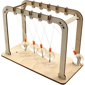 Resim Suntek Dıy Newton Beşiği Cam Denge Topu Masası Fizik Bilim 200x100x140mm 