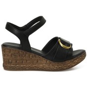 Resim Polaris 325069.z 5fx Siyah Kadın Dolgu Topuk Sandalet 000000000101985493 Siyah 
