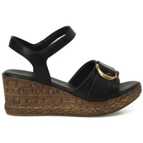 Resim Polaris 325069.z 5fx Siyah Kadın Dolgu Topuk Sandalet 000000000101985493 Siyah 