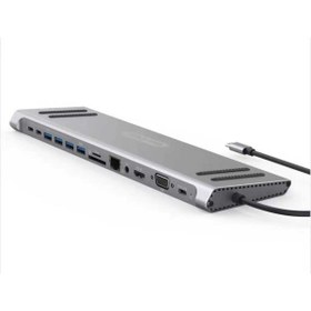 Resim Go-Des Gd-9120 14 In 1 Stand Özellikli Type-c Hub Sd Kart-rj45-hdmı-vga-usb Çoğaltıcı 