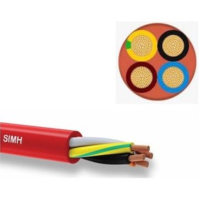 Resim 4X0.50 Mm2 4 Damar Simh Silikon Isıya Dayanıklı Kablo 5 Metre 