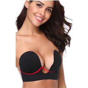 Resim Dode Flora F.k. Lingerie Kadın Push Up Görünmez Kendinden Yapışkanlı Hayalet Büstiyer Sütyen Siyah 