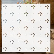 Resim Büyük 11.8x11.8 İnç (30x30cm) Yeniden Kullanılabilir Fayans Şablonları - Çiçek Deseni, Kolay Temizlenebilir PET Malzemesi, Banyo, Mutfak, Oturma Odası için Uygun - Boyama, Zemin Fırça, Kumaş El Sanatları için İdeal Seçim, Mükemmel DIY Ev Dekorasyonu Projesi 