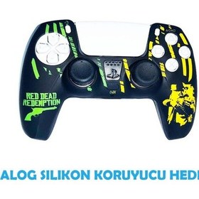 Resim Ps5 Dualsense Red Dead Redemption Koruyucu Silikon Kılıf + Analog Silikon Koruyucu 
