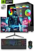 Resim İzoly E-Vix Iris I3-10100F 16GB 512GB M.2 Nvme Rtx 3060 12GB 24" Oyuncu Masaüstü Bilgisayarı 