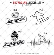 Resim Bay Etiket Hbgbdl9 Reflektif Snowboard Sticker Seti 4 Parca 