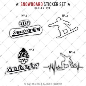 Resim Bay Etiket Hbgbdl9 Reflektif Snowboard Sticker Seti 4 Parca 