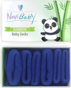 Resim Novibaby 3'lü Bambu Yenidoğan Bebek Çorabı I Navy Blue I 0-6 ay "Karışık Renkli" 