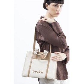 Resim Unıted Colors Of Benetton Kadın El Çantası Bnt 1532 Std / Bej Bej 