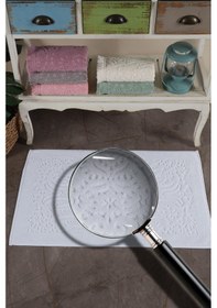 Resim Varol 2 Adet Gramajlı Jakaranda Ayak Havlusu Paspas Beyaz-standart Beyaz 