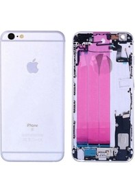 Resim Apple Uyumlu iPhone 6s Plus Kasa Full Dolu Silver Gümüş Belirtilen 