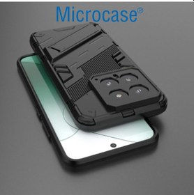 Resim Xiaomi 14 Matrix Seri Armor Standlı Perfect Koruma Kılıf-al3416 