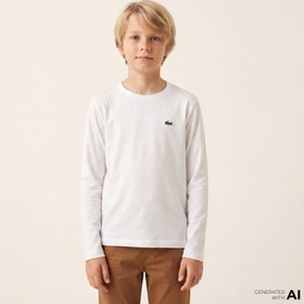 Resim Lacoste Classic Çocuk Beyaz T-Shirt 