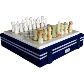 Resim El Yapımı Doğal Taş Satranç Takımı – Özel Hediye Seçeneği 