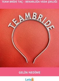 Resim Letsii Gümüş Renk Team Bride Taç Gelin ve Nedime Tacı 