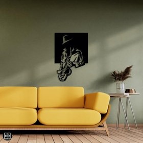 Resim NR Dizayn (290) Saksafon Dekoratif Metal Tablo 69 X 45 