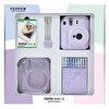 Resim Fujifilm Instax Mini 12 Lila Fotoğraf Makinesi - 10'lu Film - Simli Pleksi Kılıf - Mandal ve Kıskaçlı Resim Standı Bundle Box 