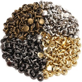 Resim 9mm çift taraflı Rivet / Aparatsız (100 adet veya 1000 adet paketlerde ) - 100lü paket / Antik 