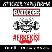 Resim Sert Erkek Dumbell Ağırlıklı Saldırgan Sticker 