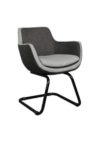 Resim Bürocci Comfort Siyah Metal Ayaklı Misafir Koltuğu- İki Ton Gri Kumaş-2244J1110 