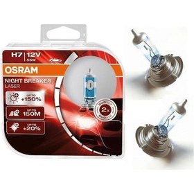 Resim Bmw Osram Night Breaker Laser H7 Ampul %150 Fazla Işık 