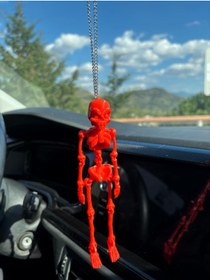 Resim Genel Markalar İskelet Ayna Süsü Kırmızı Araba Süsü 