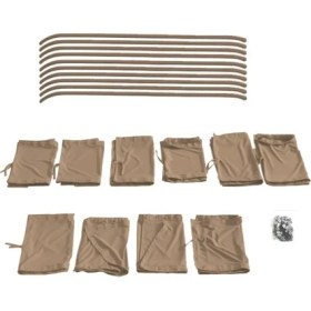 Resim Mercedes Vito 2006-2022 Uyumlu Orta Kasa Oto Raylı Perde Takımı Krem 