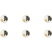 Resim Porland Wild Life Zebra 10 CM 6'lı Bardak Altlığı 04ALM006624 