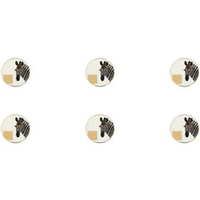 Resim Porland Wild Life Zebra 10 CM 6'lı Bardak Altlığı 04ALM006624 