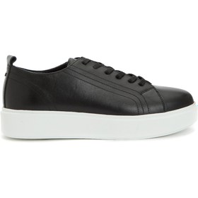 Resim Network Siyah Kadın Deri Sneaker 